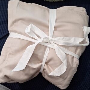 Quince Bamboo Queen Duvet Cover Sand EUC